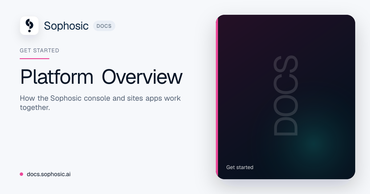 Platform Overview | Sophosic™ Platform
